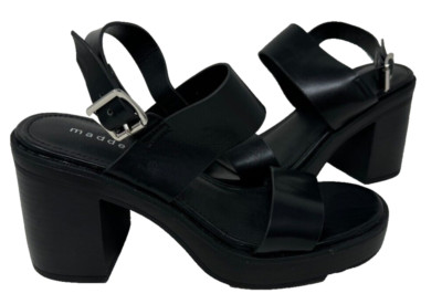 Madden Girl Women's Toola Slingback Comfort Dress Heels Black Size:8.5 101W