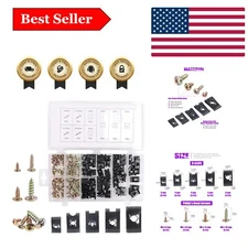 Versatile 170-Pcs U-Clip and Screw Kit for Easy Auto Body Repair Projects