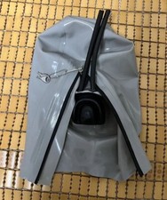 Latex Hood Rubber Mask with Black long nose tube braces for Fetish clubwear US