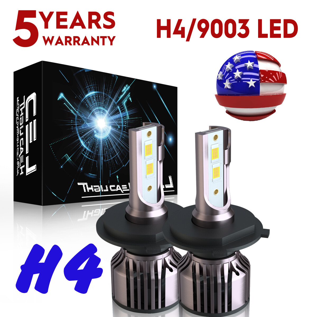 2007-2021 Nissan Versa 1.6 SV S Sedan H4/9003 LED Headlight Bulbs High Low Beam