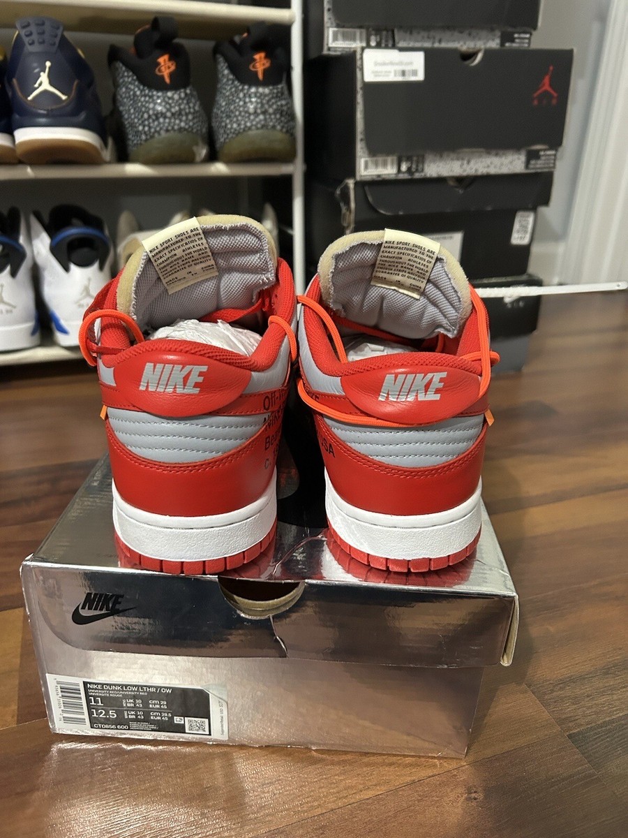 Size 11 - Nike Dunk Low x OFF-WHITE University Red 2019