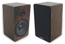 (2) Rockville RockShelf 58D 360w Dark Wood 5.25" Home Theater Bookshelf Speakers