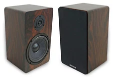 (2) Rockville RockShelf 58D 360w Dark Wood 5.25" Home Theater Bookshelf Speakers