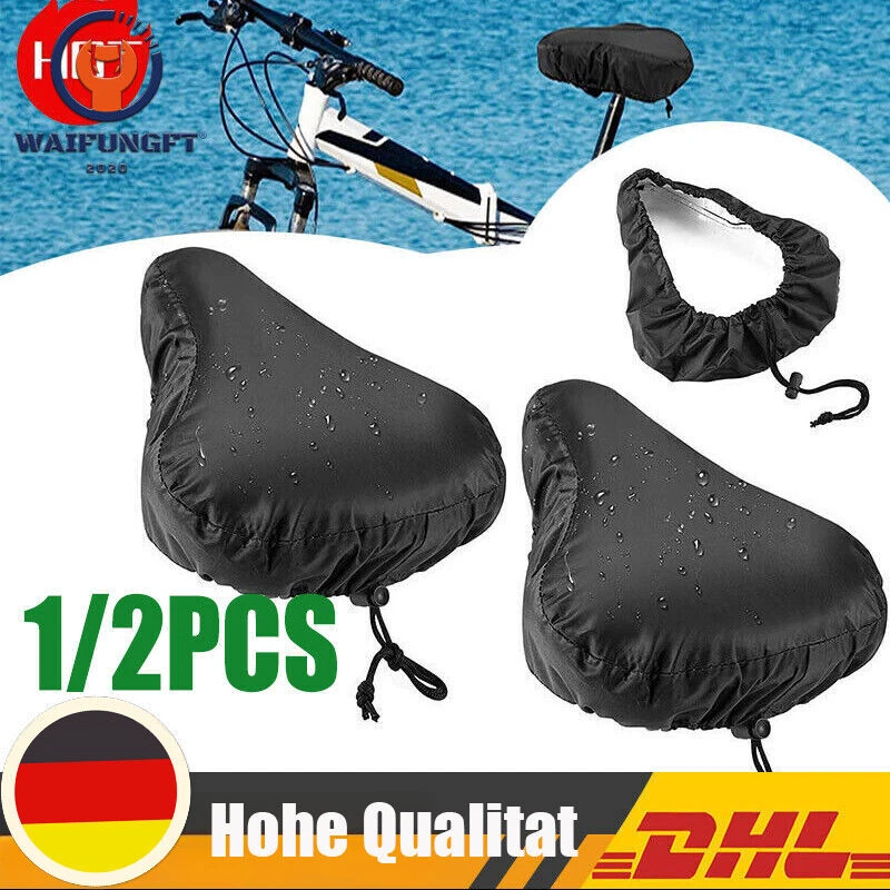 YHT 3 Stck Wasserdichter Fahrradsattel berzug Schwarz  Sattelschutz  Regenschutz Sattelbezug