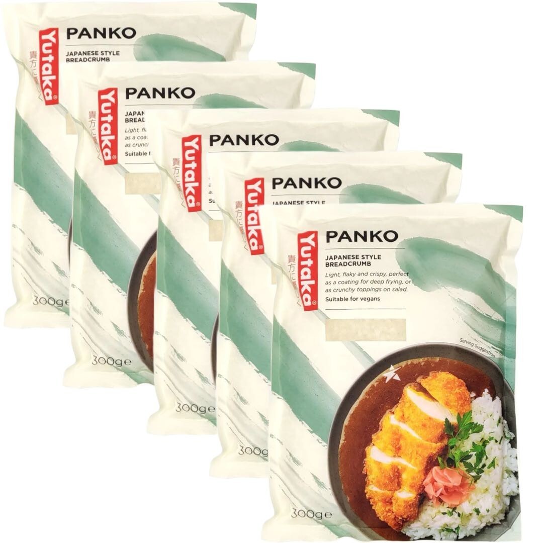 Yutaka Panko Breadcrumbs - Japanese Style Bread Crumbs 300g (Pack of 5)