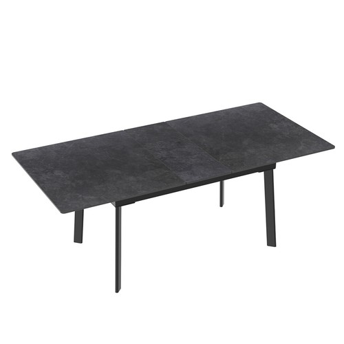 Sintered Stone Rectangular Dining Table 160CM Extendable Table Scratch Resistant - Picture 14 of 26