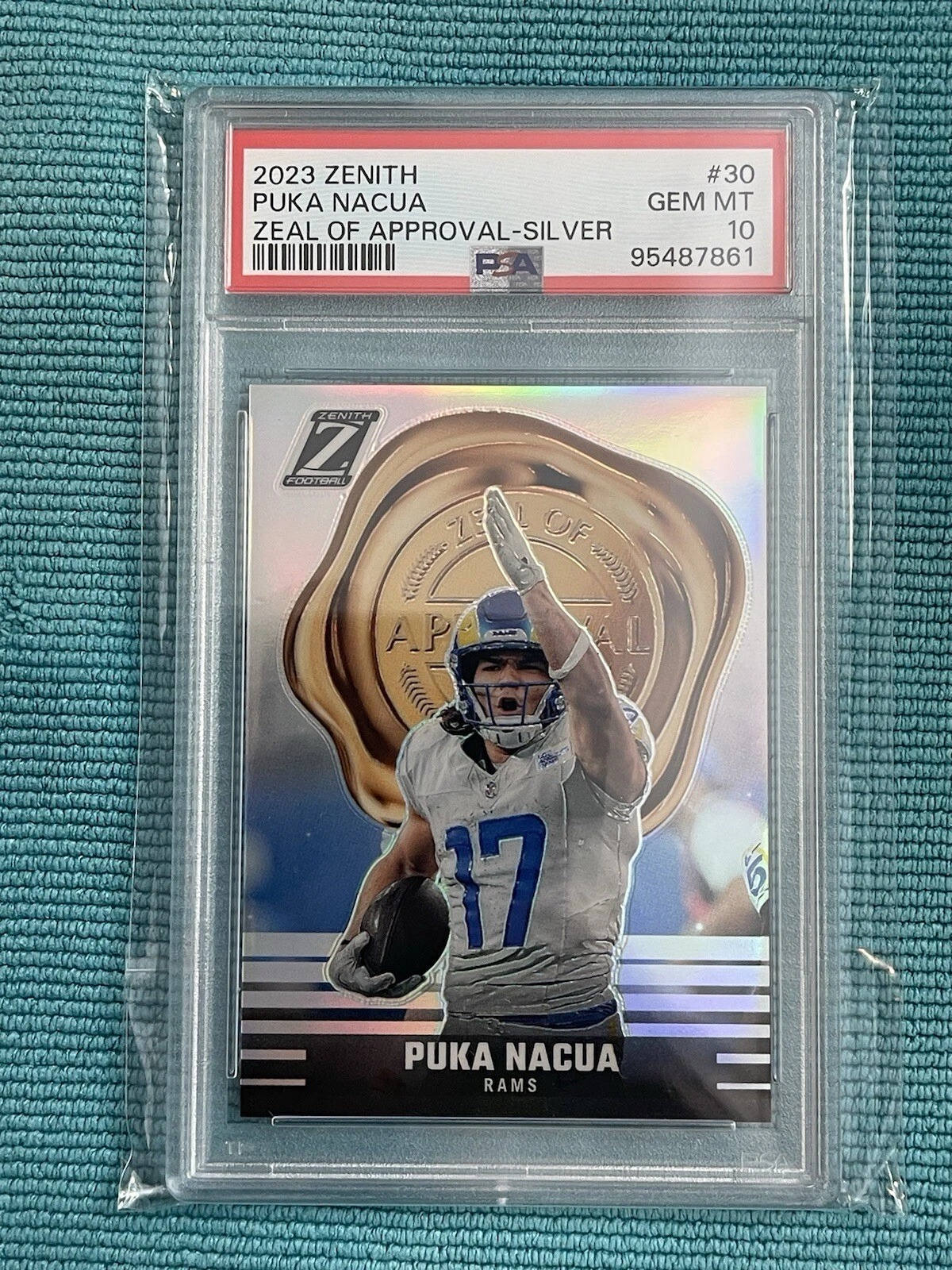 Puka Nacua Panini Zenith Zeal of Approval #30 Silver