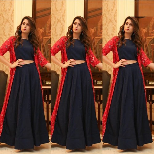 Stylish Girls Indian Top Skirt Shrug 
