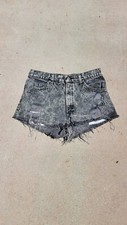 Womens Vintage 80s Levis Acid Wash High Waist Cut Off Shorts Sz 30x2