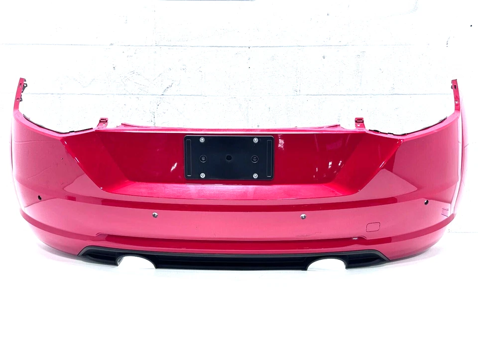 2016-2018 AUDI TT QUATTRO REAR BUMPER COVER W/ LOWER VALANCE RED OEM - Image 3 of 4