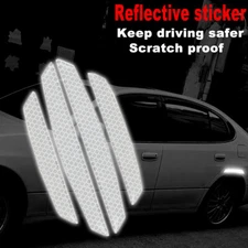 4pcs Silver Car Side Body Reflective Sticker Graphics Decal Trim HK