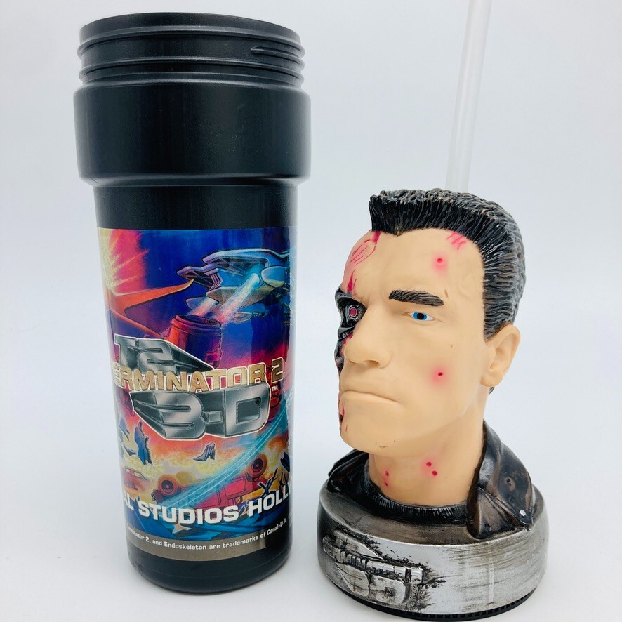 TERMINATOR 2 T2-3D T800 Vintage Figure Bottle Cup UNIVERSAL
