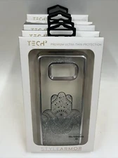 Silver Liquid Glitter Hamsa Tech2 Premium Ultra Thin Case Samsung S8 Lot of 5