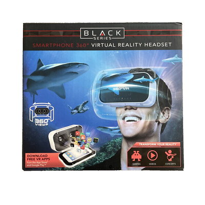 Black Series Smartphone 360 Degree Virtual Reality Headset w/ Head Strap
