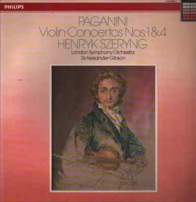 Paganini Violin Concertos Nos. 1 & 4 Philips Vinyl LP