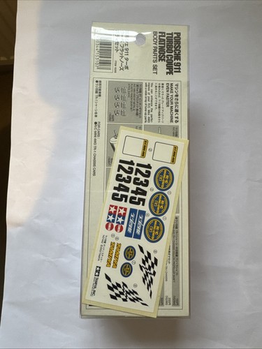Tamiya Rc Mini 4WD Porsche 911 Turbo Coupe Flat nose Body Parts Set NIB Rare - 第 7/7 張圖片