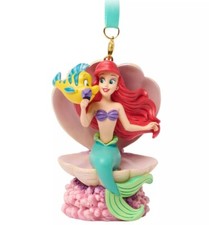 Disney Little Mermaid Princess Ariel Flounder Christmas Sketchbook Ornament NIB