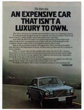 1974 VOLVO 164 Vintage Original Print AD | Expensive car isn't luxury to own CA