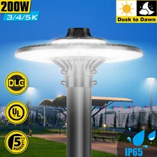Commercial Post Top Lights 200W 30000LM LED Street Area Light 3000K/4000K/5000K