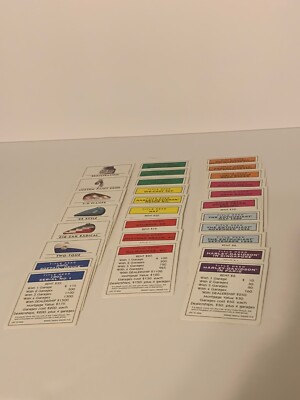 Harley-Davidson Monopoly Live To Ride Game Parts Pieces All 28 Property Deeds
