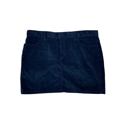 Gap Womans Velvet Skirt Size 16 Black Short Has Pockets Soft