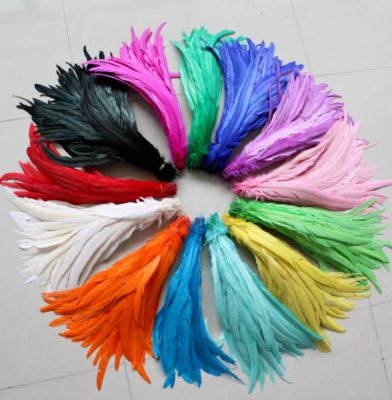 50 Piume Di Gallo Naturali 30-35 Cm Colorate - KOLIGHT Per Decorazioni Fai Date, Matrimoni E Feste