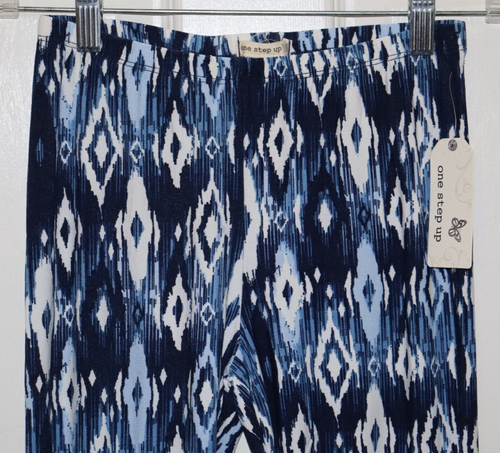 NWT One Step Up Blue Glory Multi Stretch Elastic Waist Leggings Sz L(14/16) SOFT - Picture 2 of 8