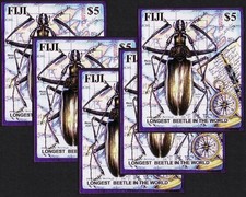 Fiji Longest Beetle in the World 5 MSs 2004 MNH SG#MS1216