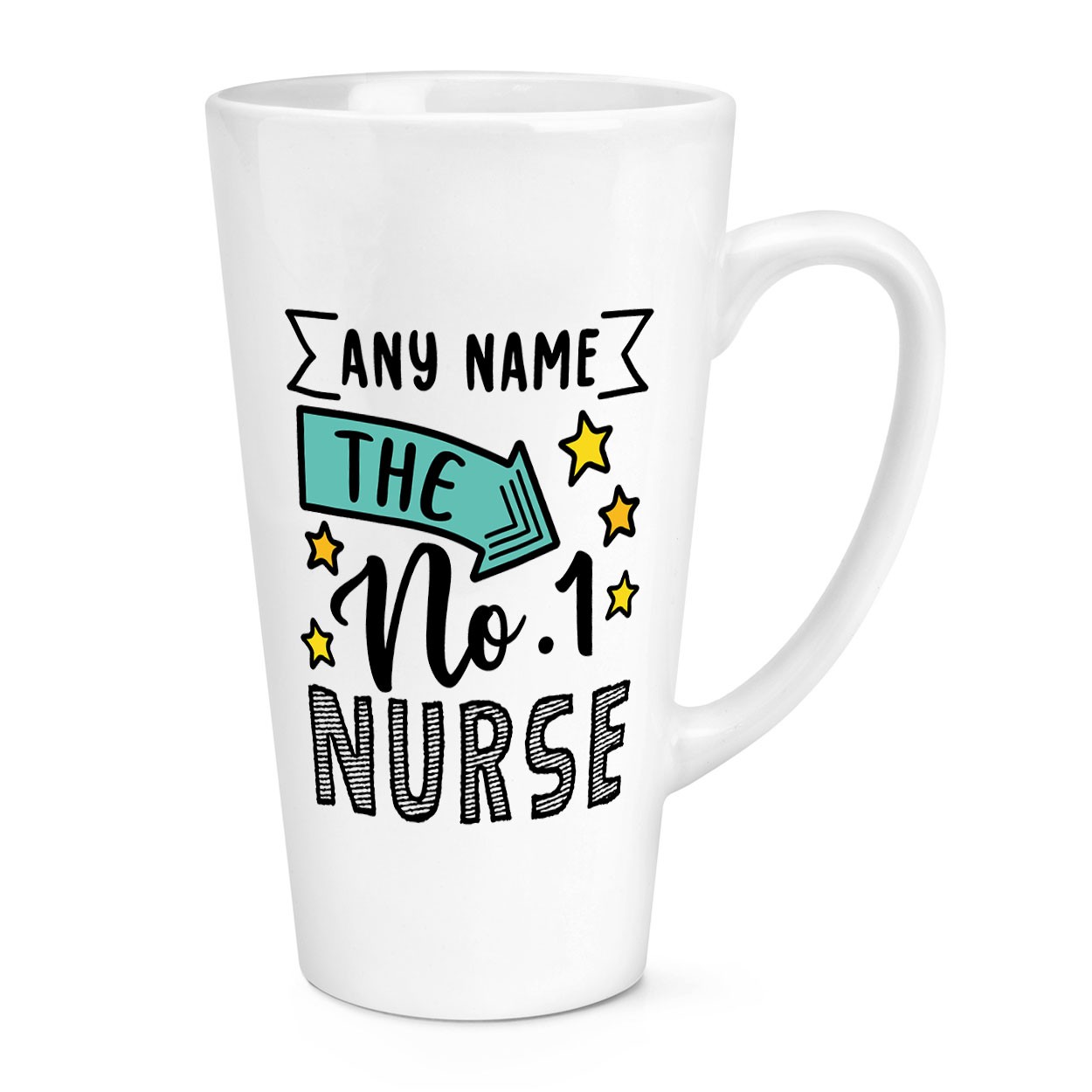 Personalised No.1 Nurse 17oz Large Latte Mug Cup Worlds Best Awesome Thank You