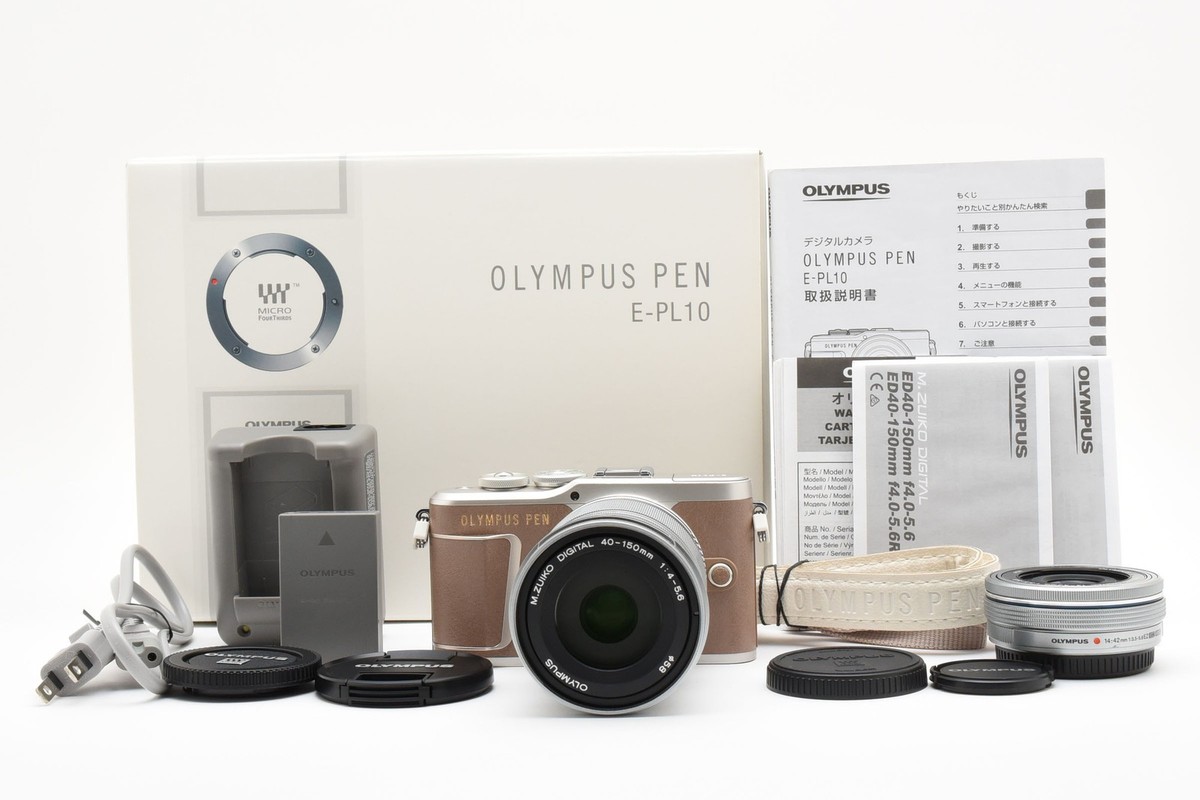 【OLYMPUS】PEN E-PL10 + 14-42mm + 40-150mm N MINT] Olympus PEN E-PL10 ED 40-150mm F/4-5.6 14-42mm F/3.5