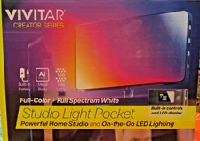 NEW VIVITAR CREATOR SERIES STUDIO LIGHT POCKET 126 LEDS RECHARGEABLE  FREESHIP