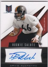 DAVID DeCASTRO AUTO ROOKIE CARD 2012 Steelers RARE Hand-Signed AUTOGRAPH NFL RC . rookie card picture