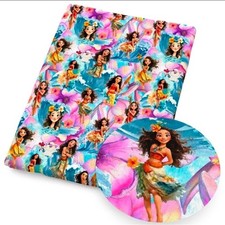 Moana Princess movie Polycotton woven fabric 18x55" 1285881 HALF YARD