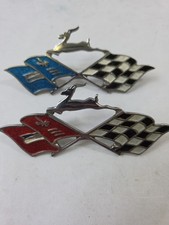 Vintage Chevy Crossed Flags Emblems Set Vintage Chevy Crossed Flags Emblems Set