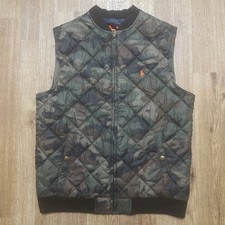Polo Ralph Lauren Youth Boys' Diamond-Quilted Camouflage Vest Large 14/16 