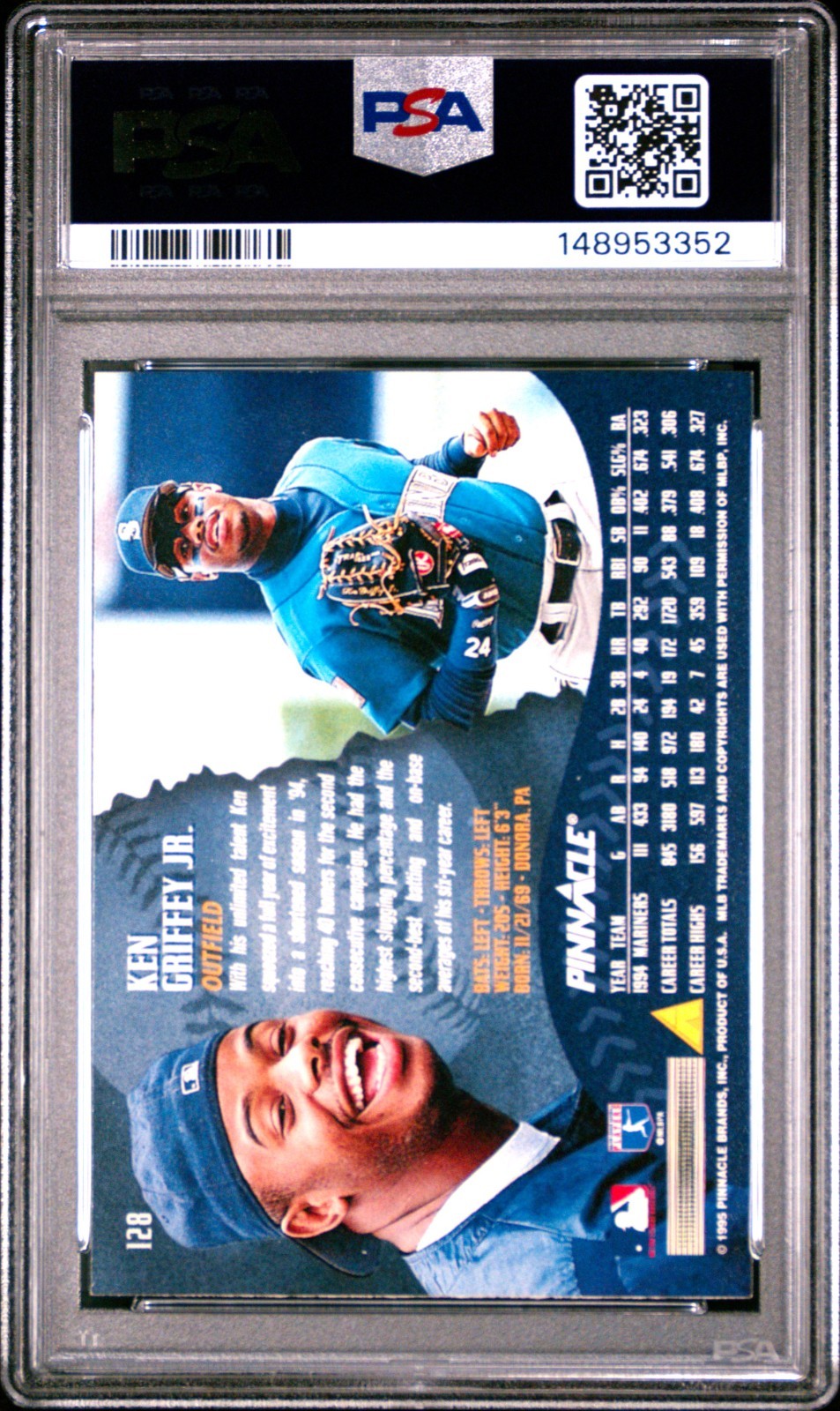 1995 Pinnacle - Ken Griffey Jr #128💥💥💥💥💥💥 view 2