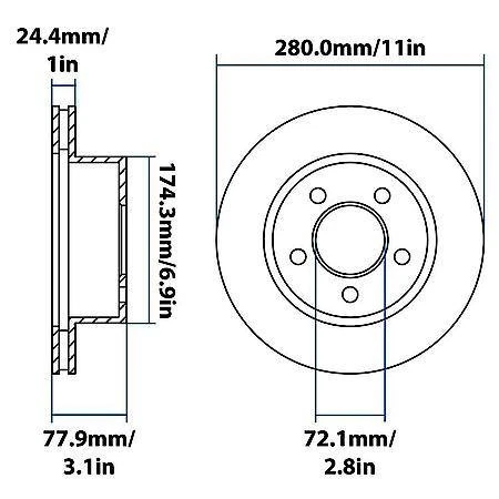 Rotor de freio Carquest Wearever YH145276 - Jeep Cherokee/Wrangler 99-06 - Imagem 2 de 2