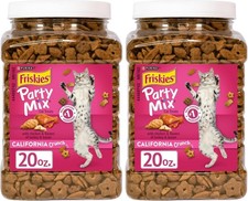 Purina Friskies Party Mix Original Crunch Cat Treats Chicken Turkey 20oz 2Pk