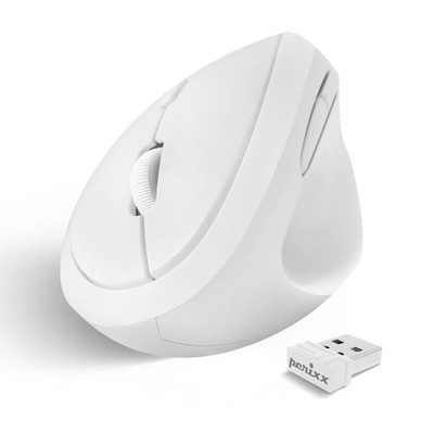 PERIMICE-719W Wireless Portable Vertical Mouse - Silent Clicks - Right-Handed...