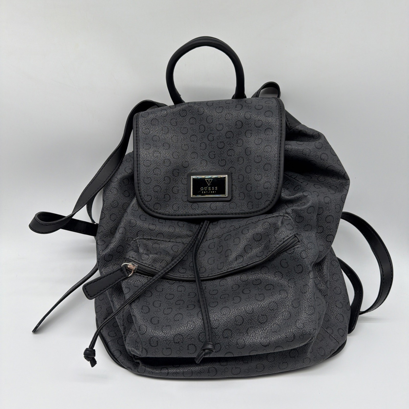 Guess Backpack Drawstring Black Logo - image 1