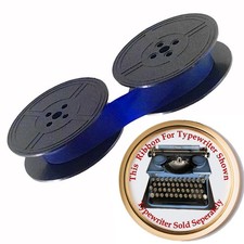 BLUE Ink Typewriter Ribbon for a Royal Model P Eyelets Auto Reverse