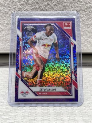 Topps Bundesliga Chrome Yan Diomande /75 Purple Sparkle Rookie RB Leipzig 2025