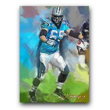 Jordan Gross Art Card Limited 5/50 Edward Vela Signed (Carolina Panthers)