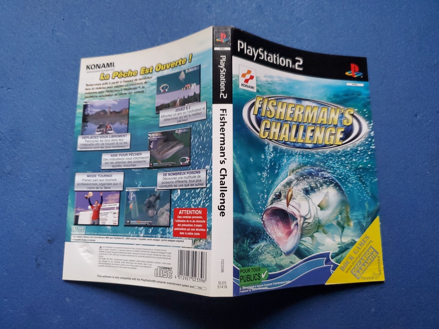 Ps2 Playstation 2 Jaquette Cover Fisherman's Fisherman Challenge 