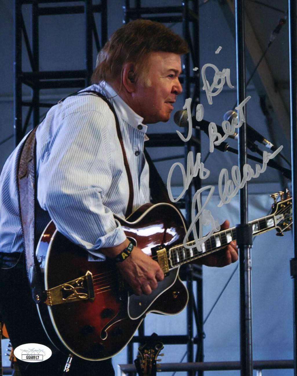 Roy Clark Signed Autographed 8X10 Photo Hee Haw Singing JSA GG68917 