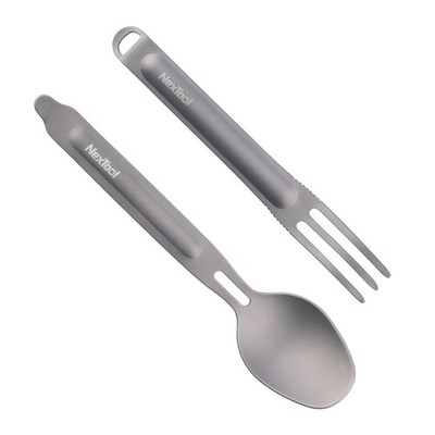 Campingbesteck Nextool Besteck-Set 2-teilig Reisebesteck Edelstahl Picknick Etui