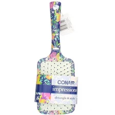 Conair Impressions Paddle Hair Brush, Floral