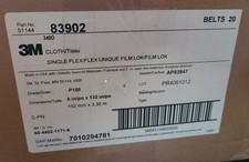 3M Cloth Belts 51144 83902 P100 Grit 6&rdquo; X 132&rdquo; 152mm X 3.35mm Single Flex 2 PACK