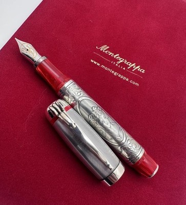 MONTEGRAPPA LA Traviata Sterling Silver Limited Edition Fountain Pen 18K  Nib.