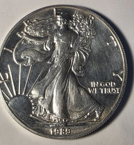 1989  Silver Eagle $1 Dollar 1oz Uncirculated .999 MS-Brilliant Uncirculated..
